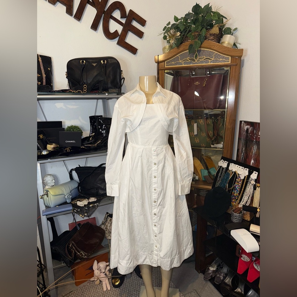 😍Gorgeous NWT Free People XS-L Elegant White Button-Down Dress